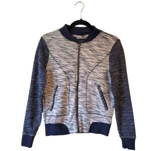 Athleta Blue and Gray Bomber Jacket